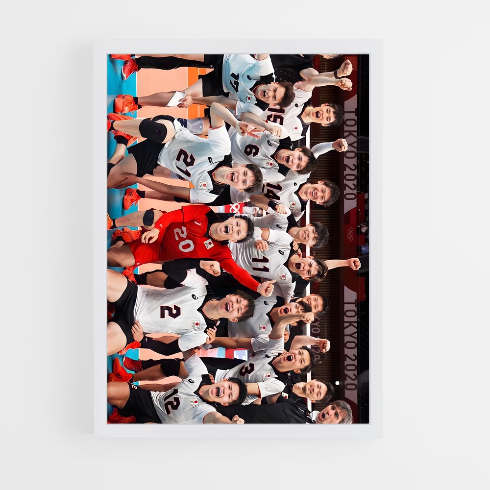 Poster Esprit d'Équipe Japan – affiche Volleyball (vue 3)